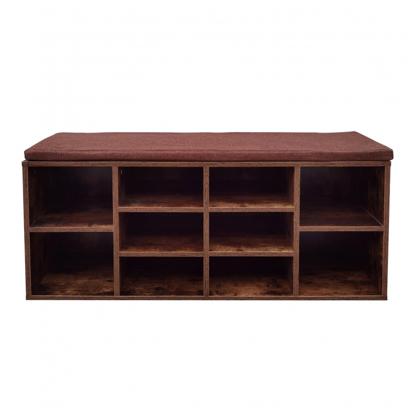 Aga Wooden Shoe Cabinet with Seat Cushion MR2018