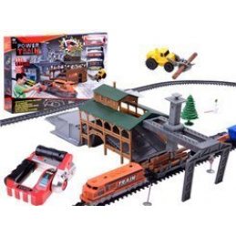 Freight train with wagons and station RC0507