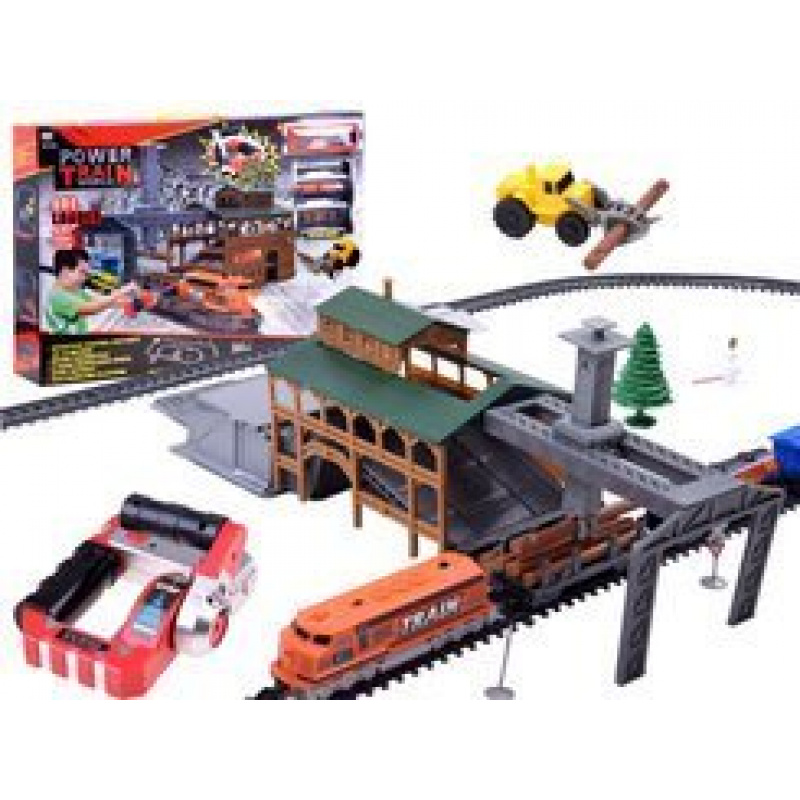 Freight train with wagons and station RC0507