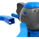 Children's tricycle Elephant Blue + sounds + canopy + barrier + footrest + handle + runners + storage space