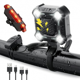 L8A LED BICYCLE LIGHTS BELL SET