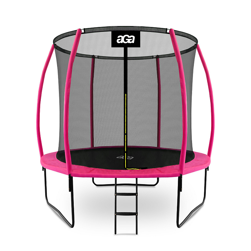 Aga SPORT EXCLUSIVE Trampoline 250 cm Pink + protective net + ladder