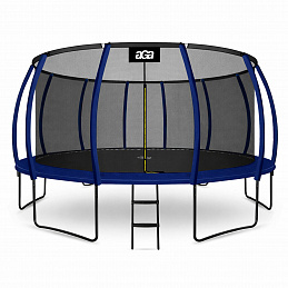 Aga SPORT EXCLUSIVE Trampoline 500 cm Dark Blue + Safety Net + Ladder