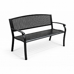 Aga Metal Garden Bench 128x58x84 cm