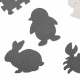 Aga Contrast Foam Puzzle 85 cm x 85 cm 9 pieces Black and white