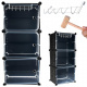 Variable shoe rack system 6 shelves ISO 11743