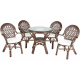 Aga Rattan set PAPIO Choco White
