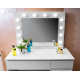 Aga Dressing Table with Mirror and Lighting Matte White