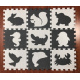 Aga Contrast Foam Puzzle 85 cm x 85 cm 9 pieces Black and white