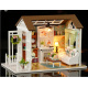 Aga Wooden model of living room for dolls to build LED