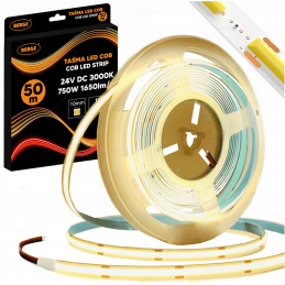COB Neon LED Strip 24V - 528D - 15W/m - IP20 - 50m - 1650lm - warm color