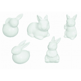 Ceramic bunny to assemble, mixed patterns