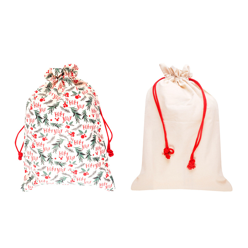 Aga Cotton Gift Bag Holly Jolly