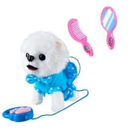 B24F INTERACTIVE PLUSH DOG WITH LEASH
