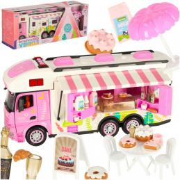 Remote-controlled motorhome remote-controlled motorhome car 2.4GHz sounds lights accessories pink