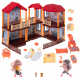 Dollhouse with red roof + lighting