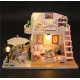 Aga Two-storey wooden dollhouse LED