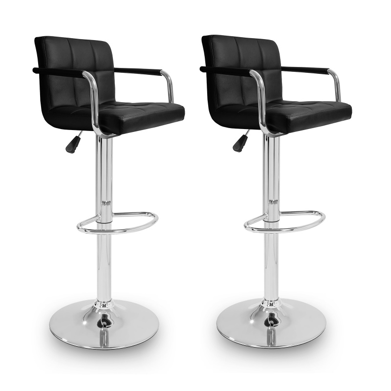 Aga 2x Bar chair with arms Black