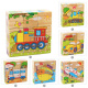 Aga Educational wooden blocks Vehicles 9 pcs