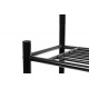 Clothes rack with three shoe shelves black ISO 15744