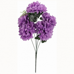 Bouquet of artificial flowers purple chrysanthemums - 62 cm