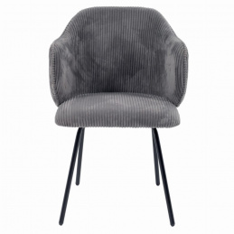 Velvet chair AMELIA modern - gray