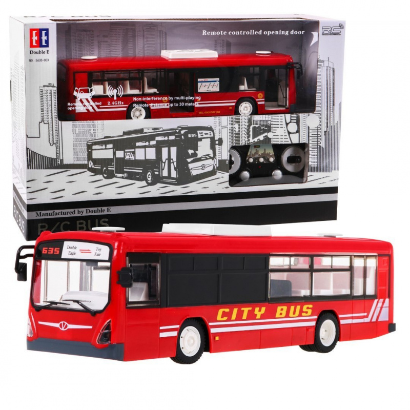 City bus for children 6+ Remote-controlled red 1:20 Movable parts + sounds Lights