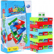Mini arcade game Jenga for kids 3+ Tower stacking + 30 colorful blocks + dice