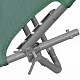 Aga 2x Garden Reclining Lounger with Canopy Light Green