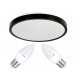 LED ceiling light 2xE27 IP20 LARI-R BLACK + 2x E27 10W warm white candle