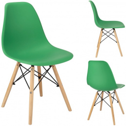Scandinavian plastic chair EVA green