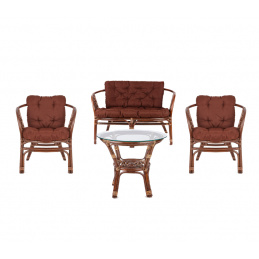 Aga Rattan set BAHAMA Choco Brown