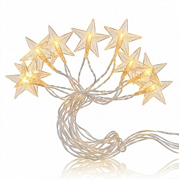 Linder Exclusiv Christmas Light Chain 48 LED Stars Warm White