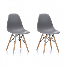 Aga 2x Dining Chair Grey