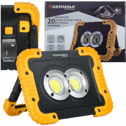 Portable rechargeable LED floodlight with power bank function 20W - IP44 - cool color