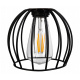 Hanging ceiling light LED wooden beam 2xE27 Chandelier Wire ball