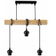 Hanging ceiling light LED wooden beam 3xE27 loft wire ball