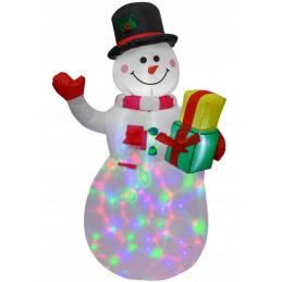 Inflatable snowman with LED lighting - 150 cm