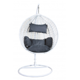 Aga Hanging armchair ORTA White - Dark Grey
