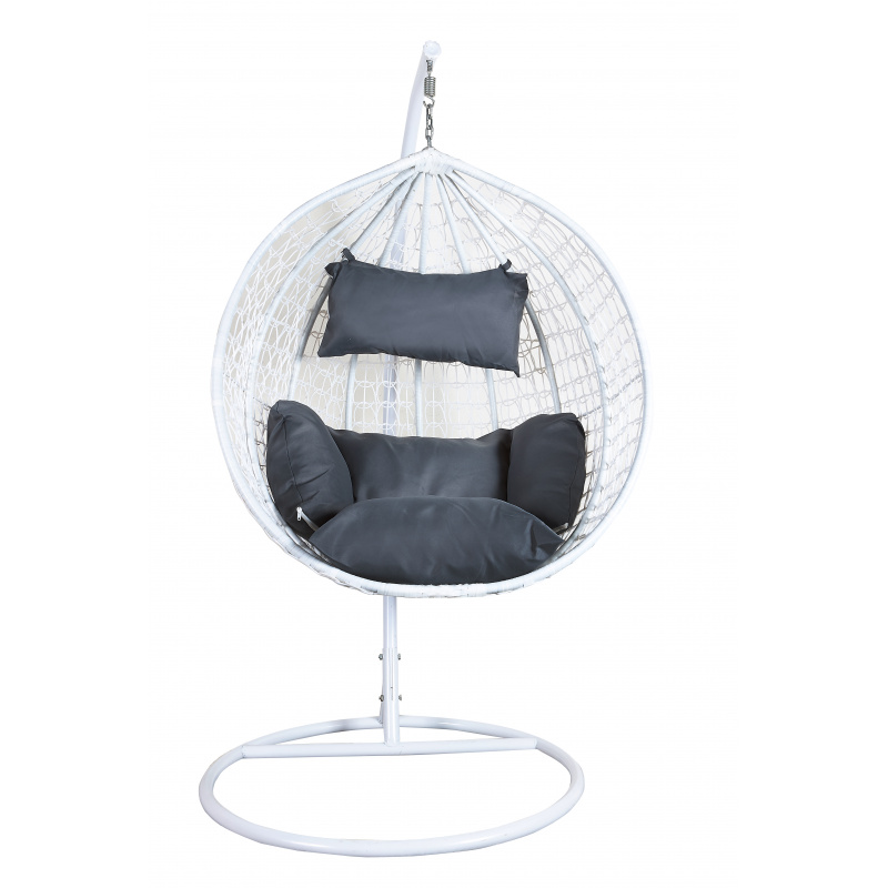Aga Hanging armchair ORTA White - Dark Grey