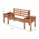 Aga Garden Bench with Planters 184x59x95 cm
