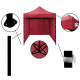 Aga Scissor Stand PARTY 2x2m Burgundy