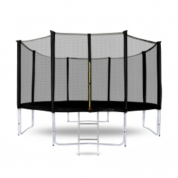 Aga SPORT PRO Trampoline 366 cm Black + Safety Net + Ladder