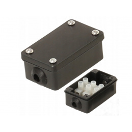 Electrical junction box IP68 black