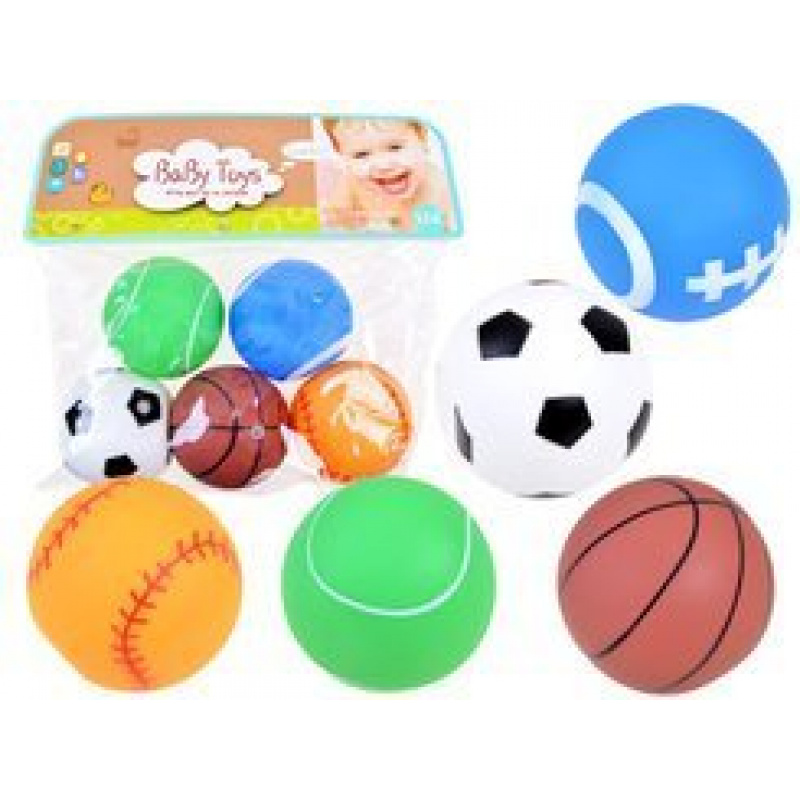 Rubber balls whistling set of 5 ZA3511