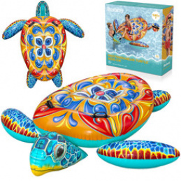 Bestway Inflatable Mattress with Handles TURTLE Majolica Print 183x173cm 41523 Universal