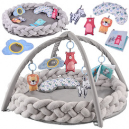 Educational mat with arch and toys + knitted braid SWADDLE ZA5875 universal