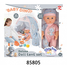 DINUŚ Set with Tent and Doll + Accessories