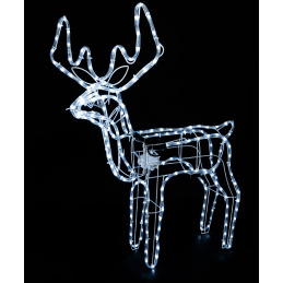 LD6 LIGHT CHAIN REINDEER WITH MOVABLE HEAD 216L WHITE