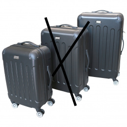 Linder Exclusiv LUXURY luggage set size. S,L Black 2CZ021